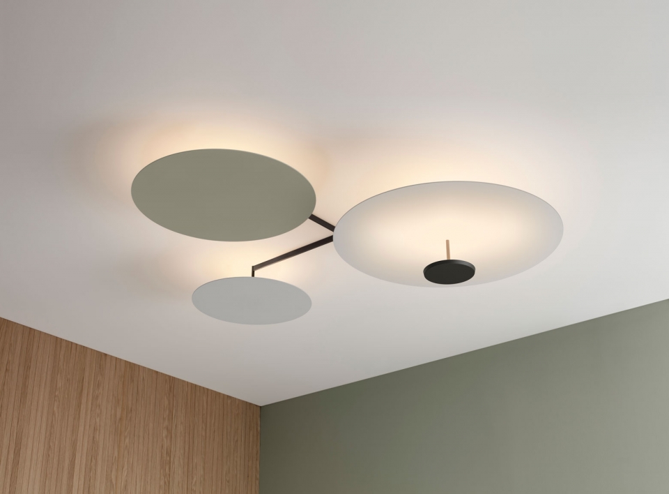 Layers of Light: introducing ceiling lamps from the Flat collection - Vibia